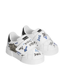 low-top sneakers in white