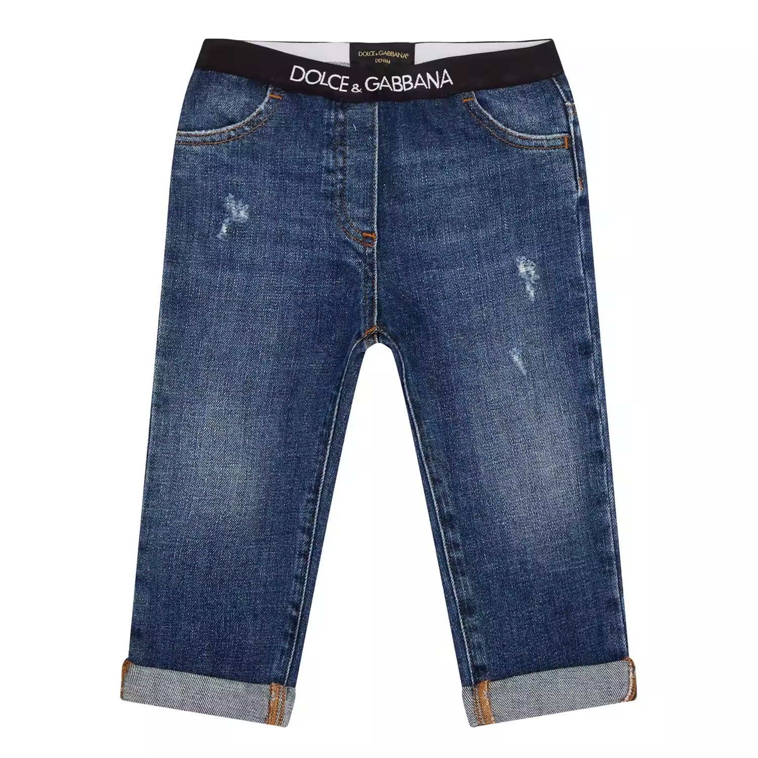 LOGO-WAISTBAND JEANS FOR BABY GIRLS