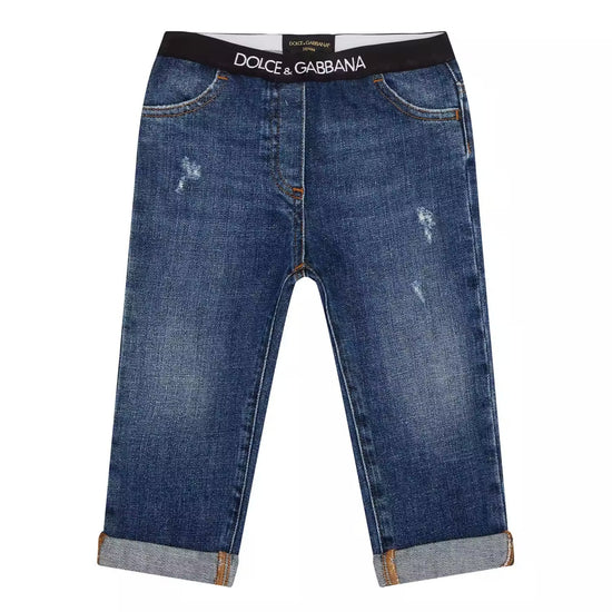 LOGO-WAISTBAND JEANS FOR BABY GIRLS