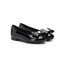 bow-detail ballerina shoes in black