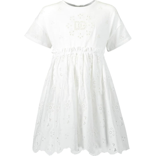 SHORT SLEEVES DRESS IN WHITE