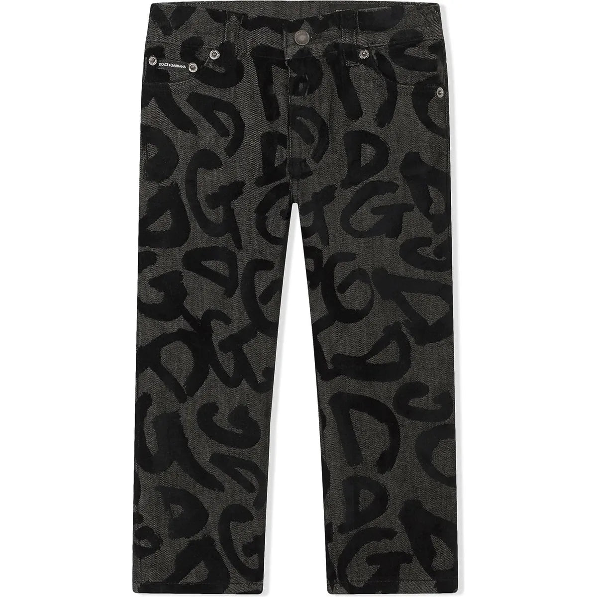 logo-print slim fit jeans