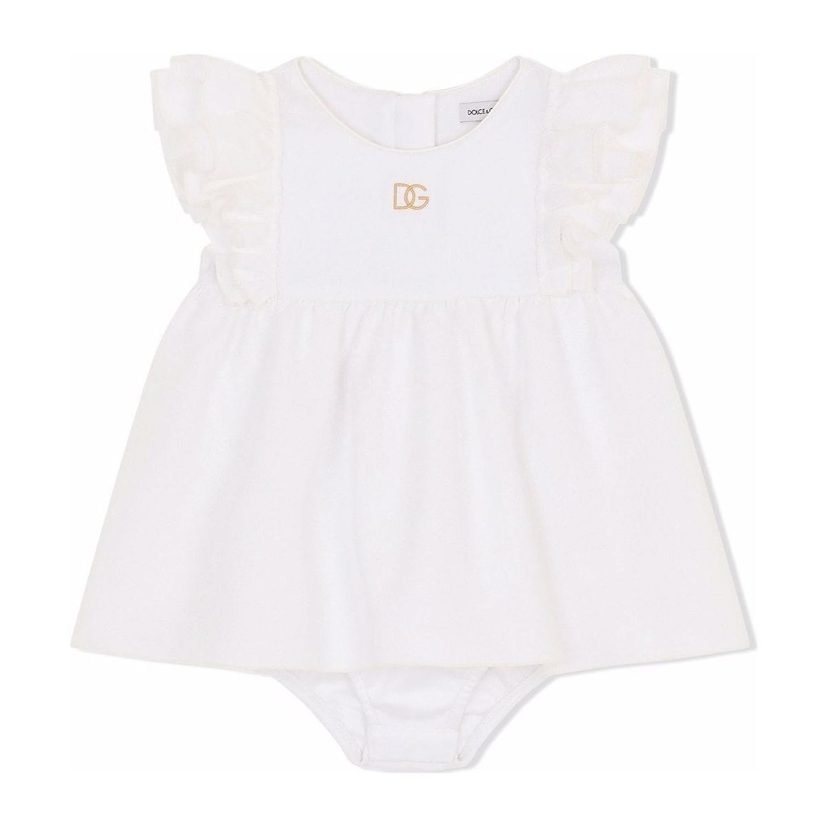 sleeveless dress in white