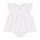 sleeveless dress in white