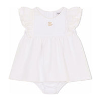 sleeveless dress in white