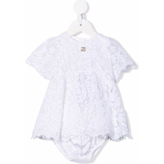 SHORT-SLEEVE DRESS SET IN WHITE