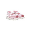 pink embroidered-logo sandals