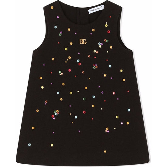 SLEEVELESS DRESS SET IN BLACK