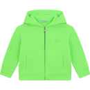 zip-up hoodie in green