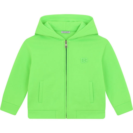 ZIP-UP HOODIE IN GREEN