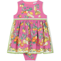 sleeveless dress set in pink