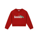 basil-print mini-me sweatshirt