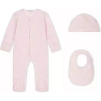 THREE-PIECE PINK BABY SET IN PINK