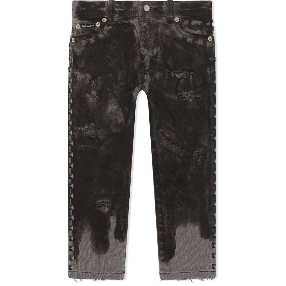 studded distressed jeans