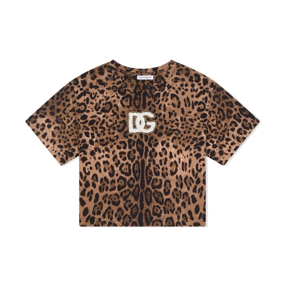 leo-print t-shirt for girls