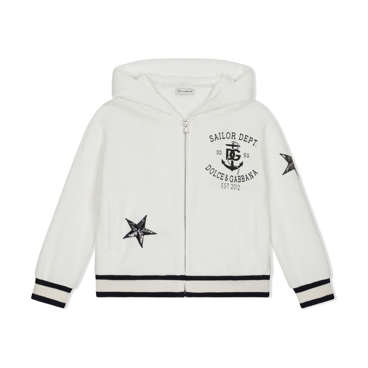 white sailor hoodie
