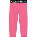 logo-waistband leggings in pink