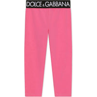 logo-waistband leggings in pink