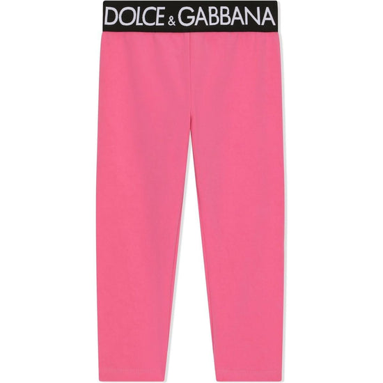 LOGO-WAISTBAND LEGGINGS IN PINK