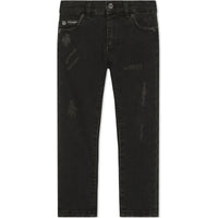 BLACK DISTRESSED JEANS