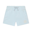 light-blue shorts