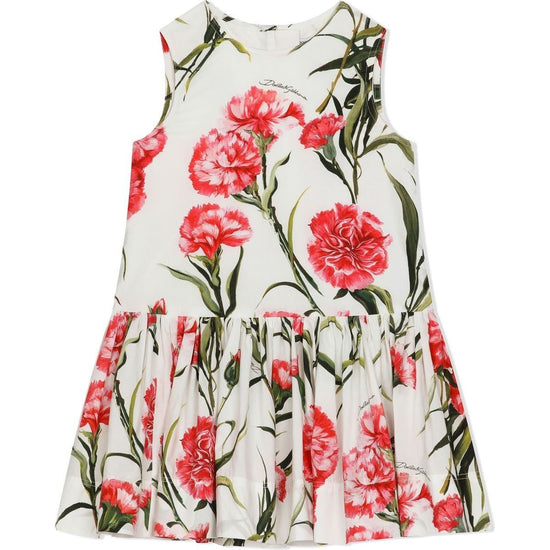 FLORAL-PRINT SLEEVELESS DRESS