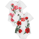 floral-print bodysuit baby set