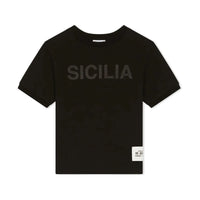 t-shirt in black in black