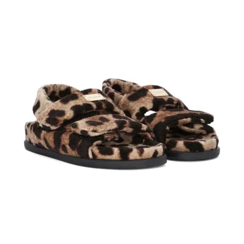 leo terrycloth sandals