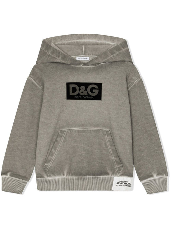 GREY HOODIE WITH LOGO