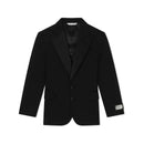 classic black jacket with logo plaque