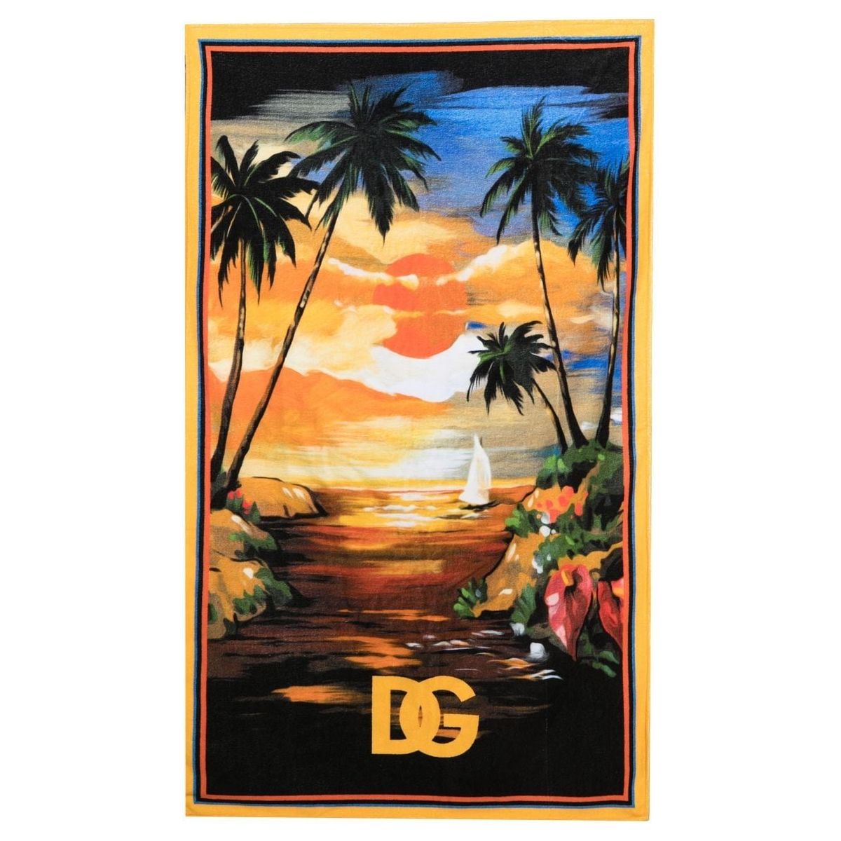 HAWAII LOGO-PRINT BEACH TOWEL