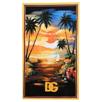HAWAII LOGO-PRINT BEACH TOWEL