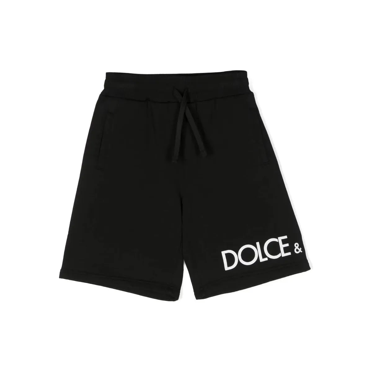 black logo-print shorts