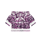 MAJOLICA-PRINT COTTON POPLIN TOP