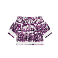 MAJOLICA-PRINT COTTON POPLIN TOP