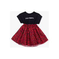 short sleeves dress in multicolour