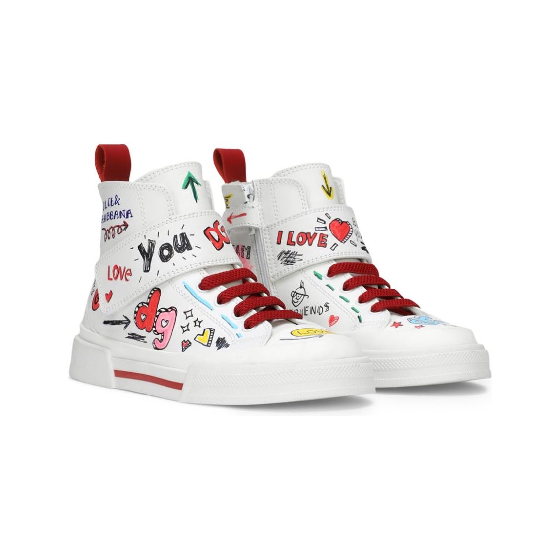 high-top 'back to school' sneakers