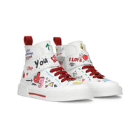 high-top 'back to school' sneakers