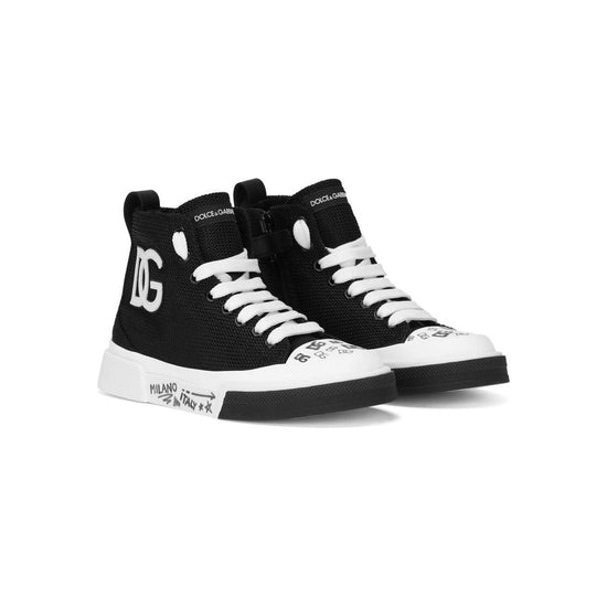 HIGH-TOP SNEAKERS IN BLACK&WHITE
