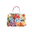 FLORAL-PRINT CANVAS HANDBAG