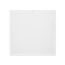 Quilted white blanket with gold DG logo