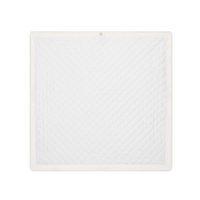 Quilted white blanket with gold DG logo
