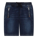 dark denim shorts