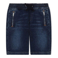 dark denim shorts