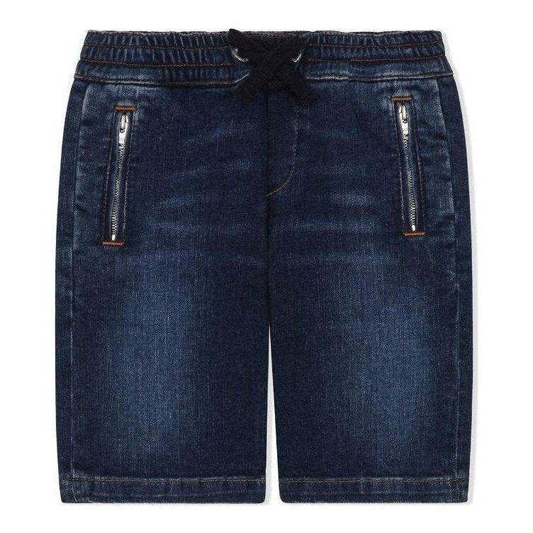 dark denim shorts