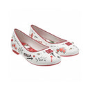 poppy-print ballerinas