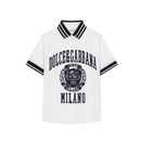 WHITE DG PRINTED SHORT-SLEEVE SHIRT