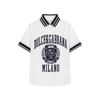 WHITE DG PRINTED SHORT-SLEEVE SHIRT