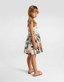 SLEEVELESS DRESS IN HYDRANGEA PRINT
